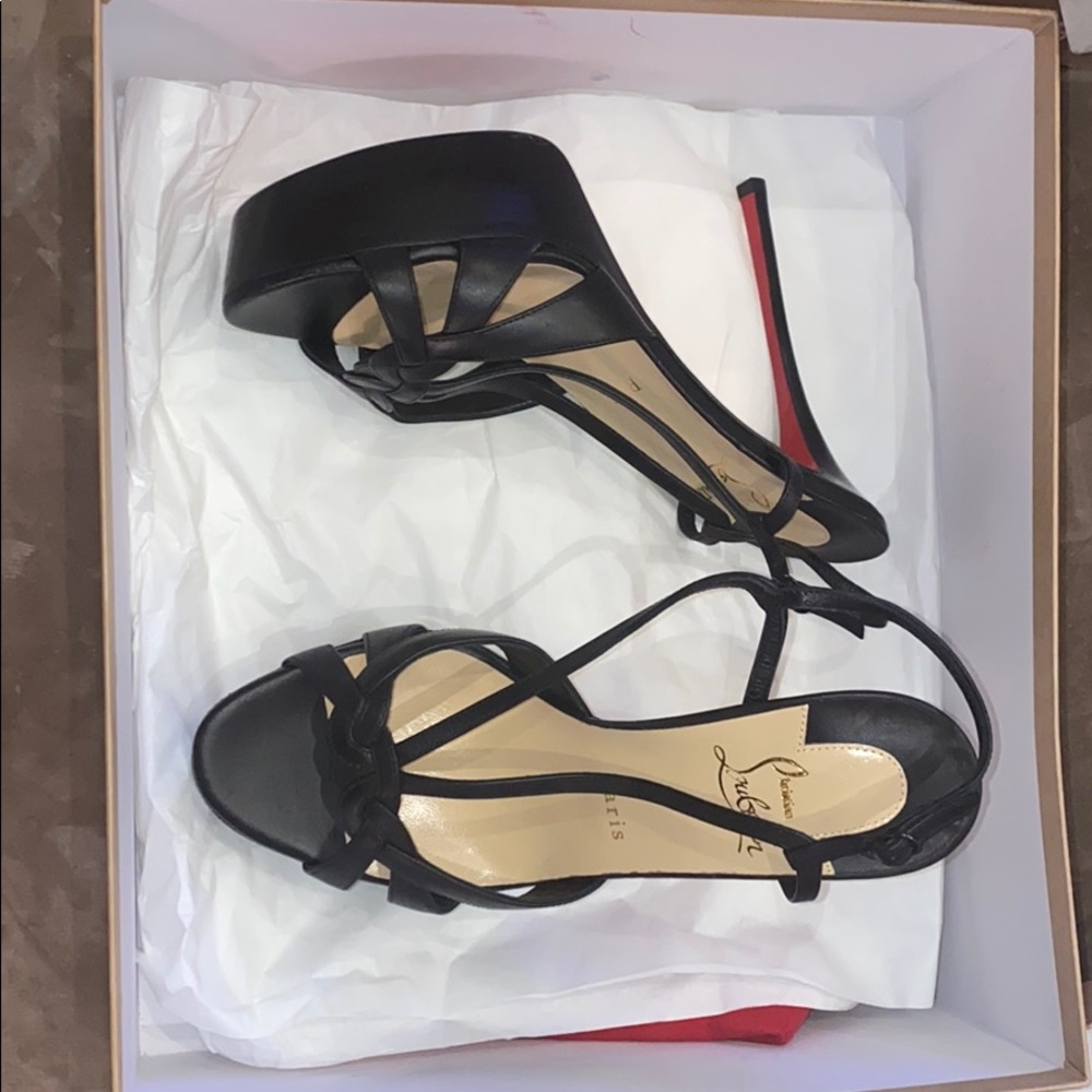 New beautiful Christian Louboutin strap heels